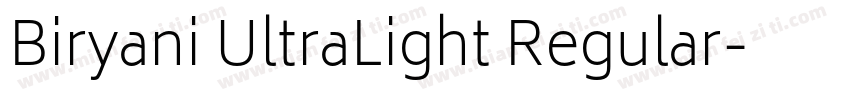 Biryani UltraLight Regular字体转换